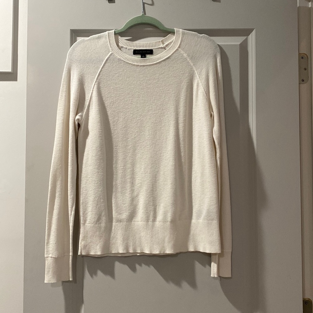 White banana republic sweater.